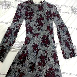 High neck/long sleeve dress